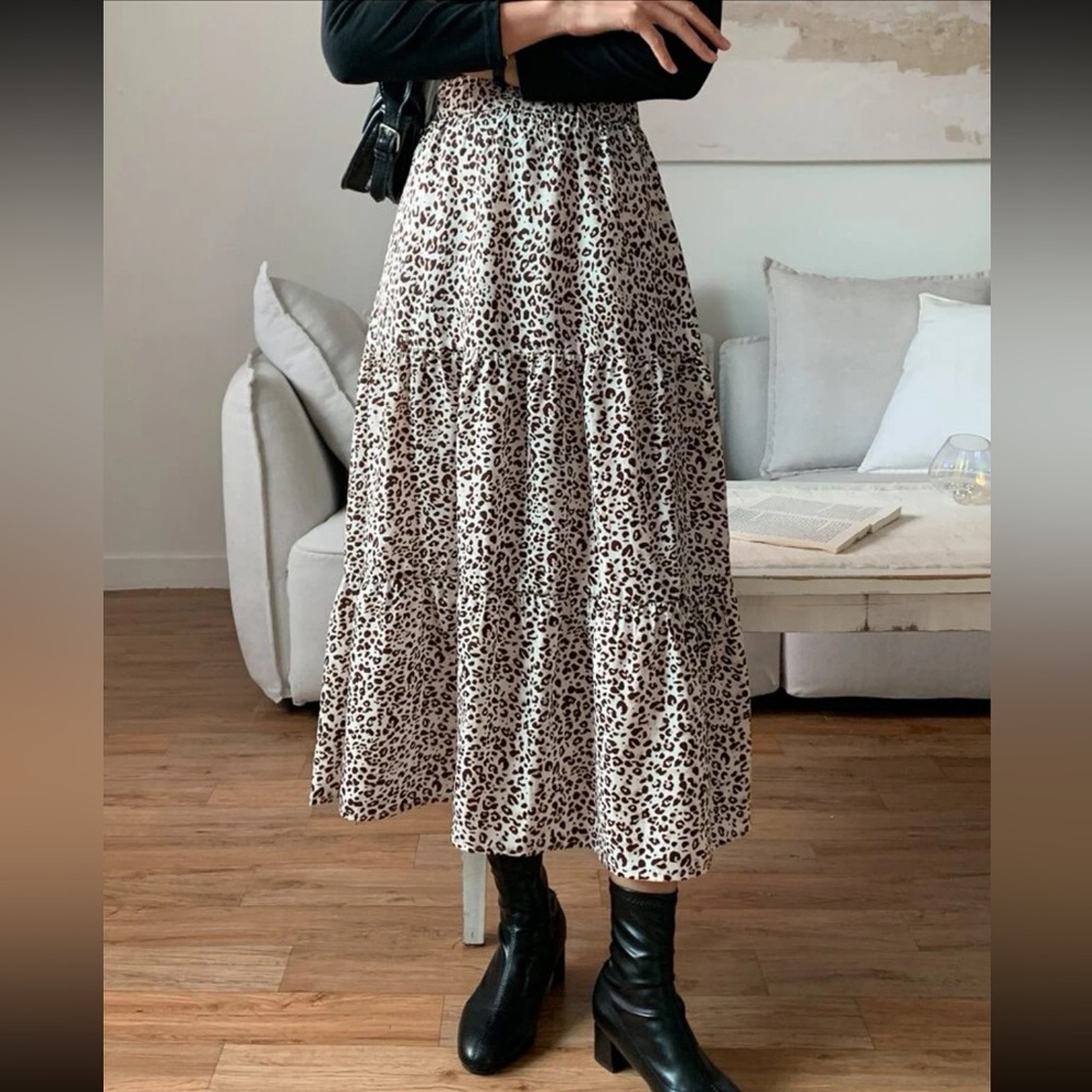Leopard Midi Skirt